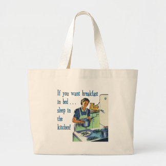 Ontbijt in bed grote tote bag