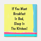 Ontbijt in bed magneet (Voorkant)