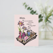 Ontbijt in Bed Mam Briefkaart (Staand voorkant)