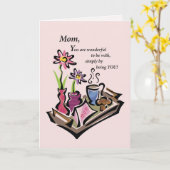 Ontbijt in Bed Mam Kaart (Gele Bloem)