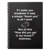 Ontbijt in bed notitieboek (Voorkant)