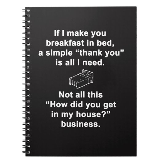 Ontbijt in bed notitieboek (Voorkant)