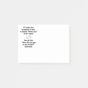 Ontbijt in bed post-it® notes