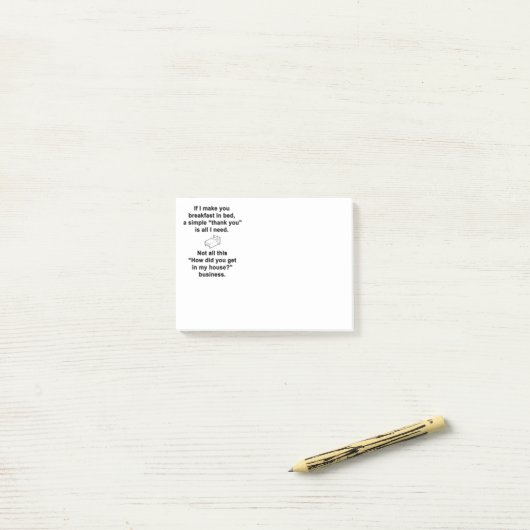 Ontbijt in bed post-it® notes (Op bureau)