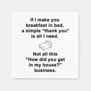 Ontbijt in bed servet