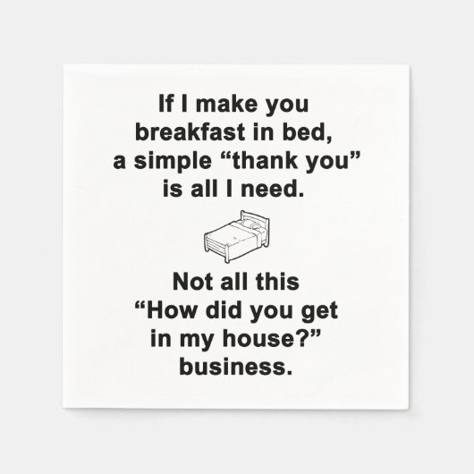 Ontbijt in bed servet (Voorkant)