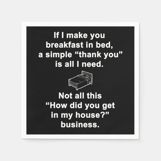 Ontbijt in bed servet (Voorkant)