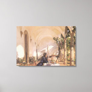 Ontbijt in de Loggia van John Singer Sargent Canvas Afdruk