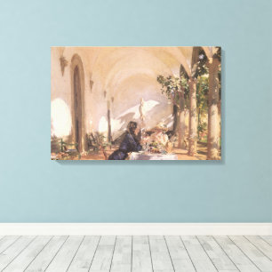 Ontbijt in de Loggia van John Singer Sargent Canvas Afdruk
