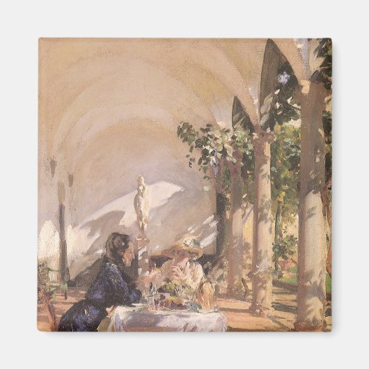 Ontbijt in de Loggia van John Singer Sargent Magneet (Voorkant)