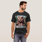 Ontbijt in de natuur, olieverf. t-shirt (Voorkant volledig)