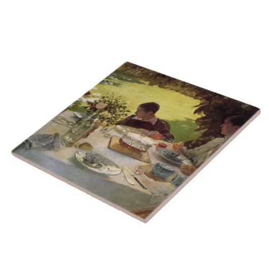 Ontbijt in de tuin tegeltje (Zijkant)