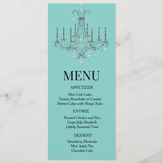 Ontbijt in het menu Luhandelier (Voorkant)