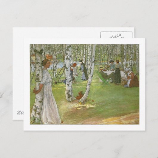 Ontbijt in het Open door Carl Larsson Briefkaart (Voorkant / Achterkant)