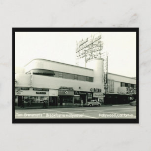 Ontbijt in Hollywood, Vintage van Californië Briefkaart