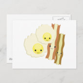 ontbijt in kawaii briefkaart (Voorkant / Achterkant)