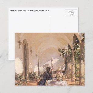 Ontbijt in Loggia door John Singer Sargent Briefkaart