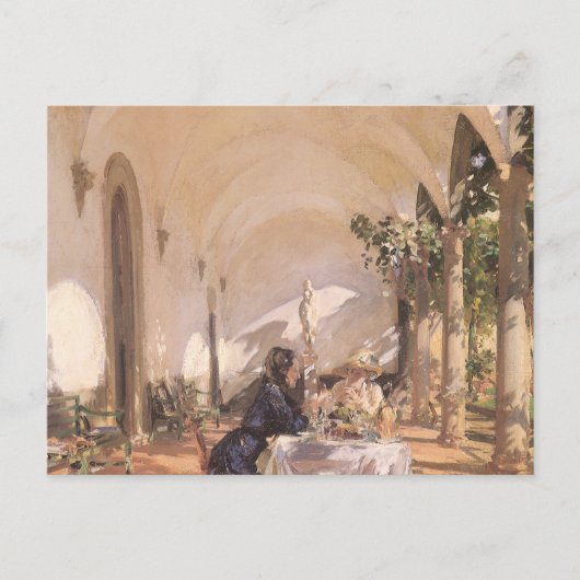 Ontbijt in Loggia door John Singer Sargent Briefkaart (Voorkant)