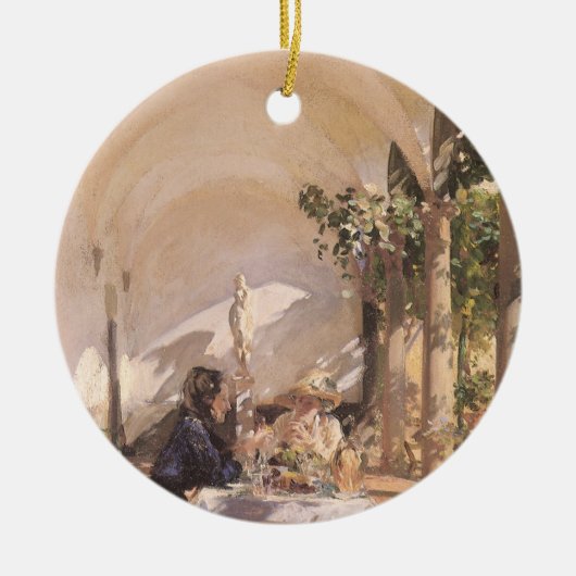 Ontbijt in Loggia door John Singer Sargent Keramisch Ornament (Voorkant)