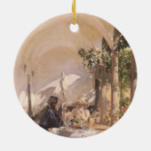 Ontbijt in Loggia door John Singer Sargent Keramisch Ornament (Achterkant)