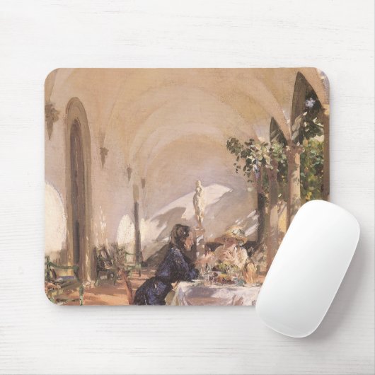 Ontbijt in Loggia door John Singer Sargent Muismat (Met muis)