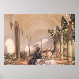 Ontbijt in Loggia door John Singer Sargent Poster