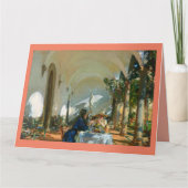 Ontbijt in Loggia, Sargent 1910 Kaart (Voorkant)