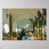 Ontbijt in Loggia, Sargent 1910 Poster (Voorkant)