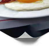 Ontbijt in Parijs Frankrijk Poster (Hoek)