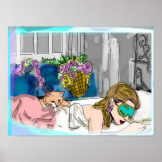 ontbijt in tiffanys , licht gebeiteld poster