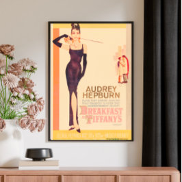  ontbijt in Tiffany's Retro Movie Poster