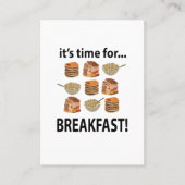 Ontbijt is tijd voor het ontbijtcafé visitekaartje (Voorkant)