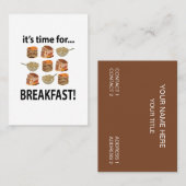 Ontbijt is tijd voor het ontbijtcafé visitekaartje (Voorkant / Achterkant)