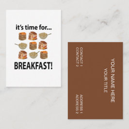 Ontbijt is tijd voor het ontbijtcafé visitekaartje