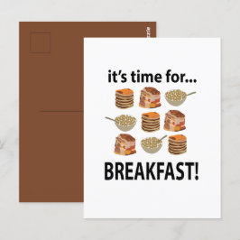 Ontbijt is tijd voor ontbijt briefkaart