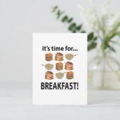 Ontbijt is tijd voor ontbijt briefkaart (Staand voorkant)