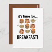 Ontbijt is tijd voor ontbijt briefkaart (Voorkant / Achterkant)