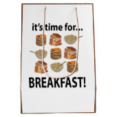 Ontbijt is tijd voor ontbijt medium cadeauzakje (Achterkant)