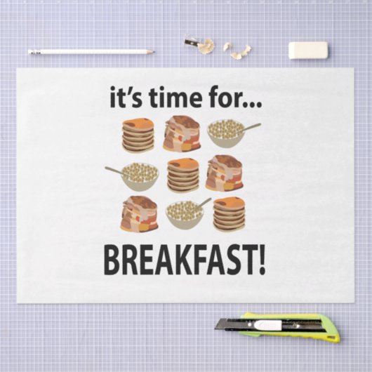 Ontbijt is tijd voor ontbijt tissuepapier (Craft)