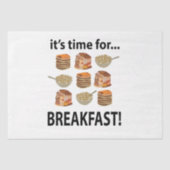 Ontbijt is tijd voor ontbijt tissuepapier (Voorkant)