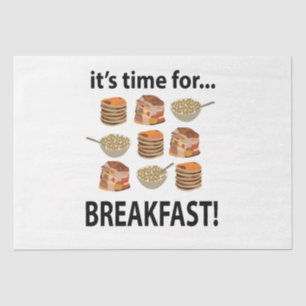 Ontbijt is tijd voor ontbijt tissuepapier