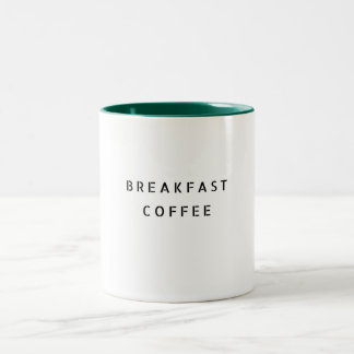 Ontbijt Koffie Grappig Schattige Trendy Quote Tweekleurige Koffiemok