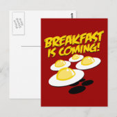Ontbijt komt eraan! briefkaart (Voorkant / Achterkant)