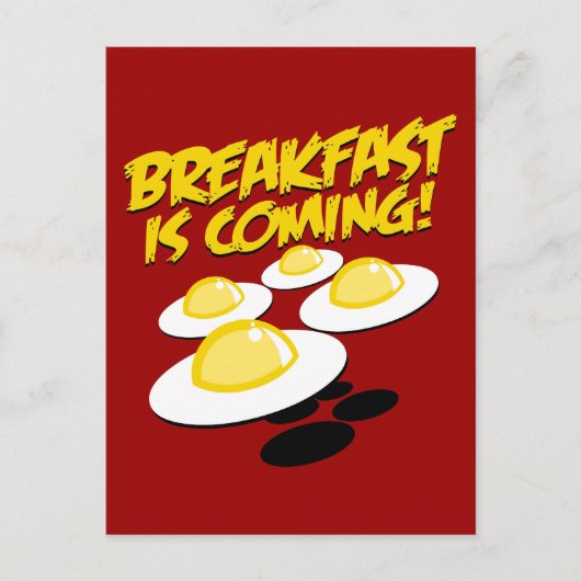Ontbijt komt eraan! briefkaart (Voorkant)