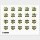 Ontbijt League Badge Vierkante Sticker (Vel)