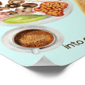 Ontbijt liefhebber eten offerte keuken diner café poster (Hoek)