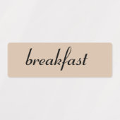 Ontbijt, Lunch, Diner & Snacks Maaltijd Labels (Design 1)