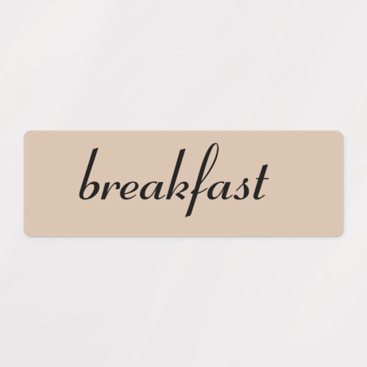 Ontbijt, Lunch, Diner & Snacks Maaltijd Labels (Design 1)