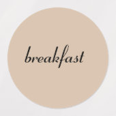 Ontbijt, Lunch en diner Labels (Design 1)