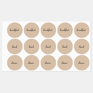 Ontbijt, Lunch en diner Labels
